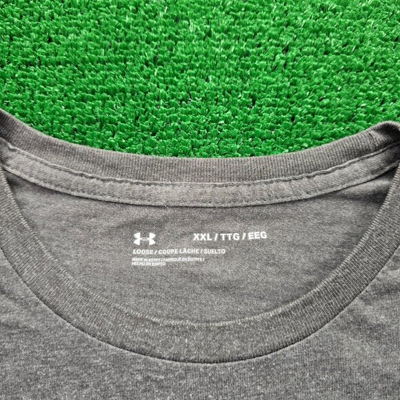 Under Armour Tshirt Mens 2XL Gray Short Sleeve Graphic Logo Casual - Picture 5 of 6